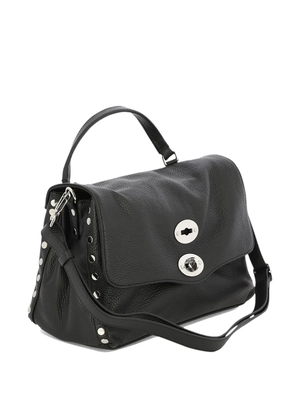 Zanellato Postina kleine leren shopper Zwart