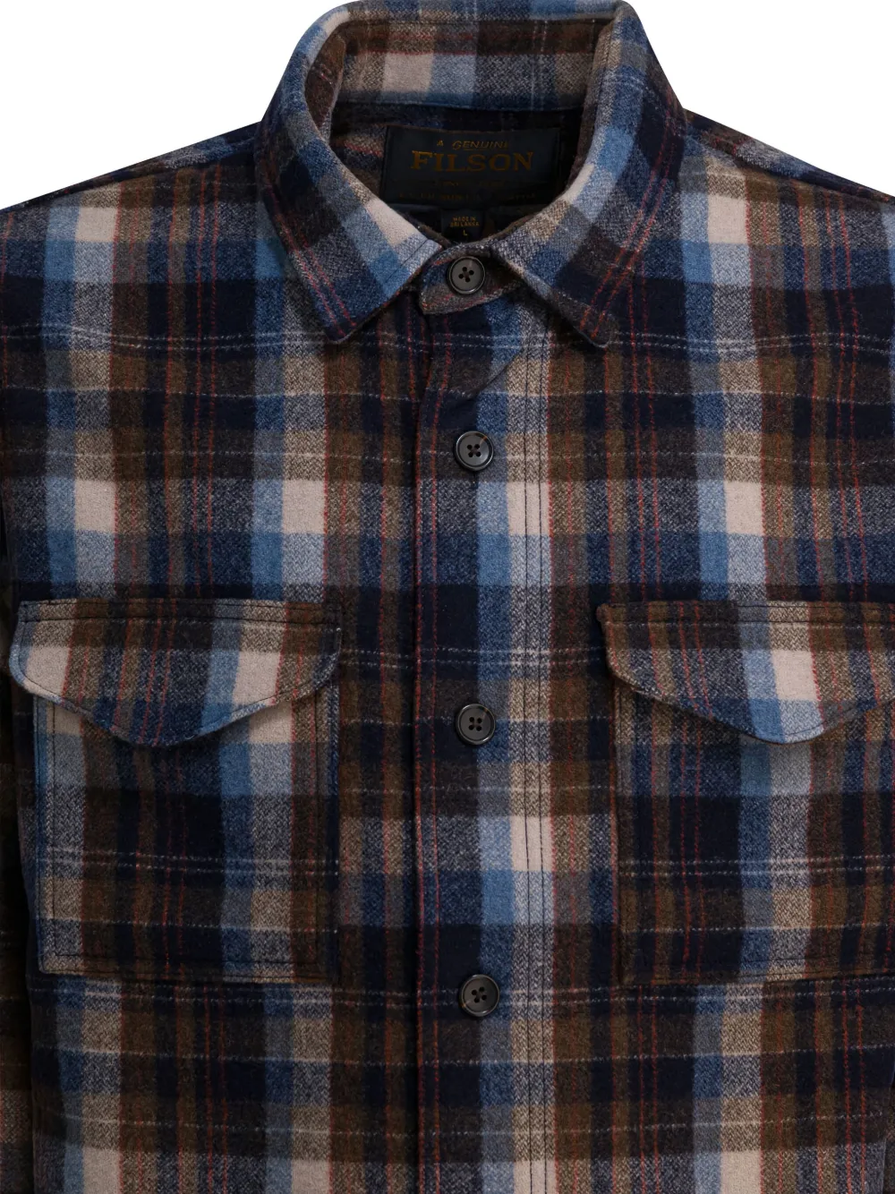 Filson Wool Overshirt Jacket In Blue