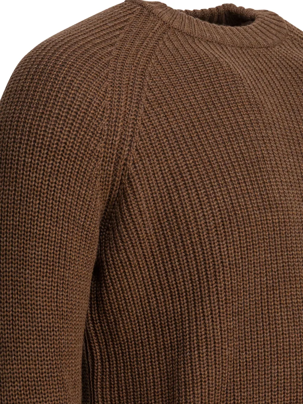 Rakkì Ribbed Crew-neck Sweater In Brown