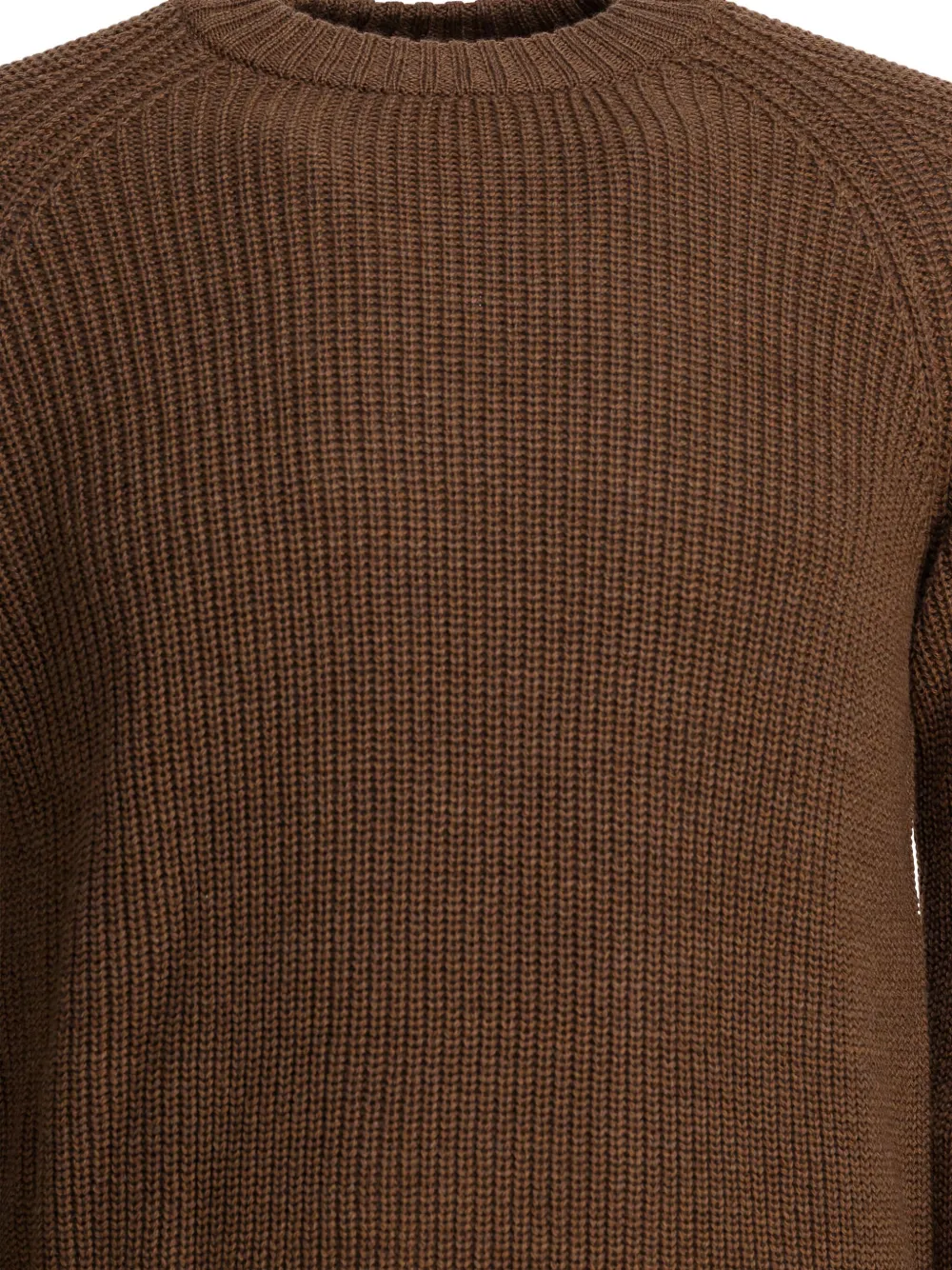 Rakkì Ribbed Crew-neck Sweater In Brown