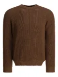 RAKKI ribbed crew-neck sweater - Brown