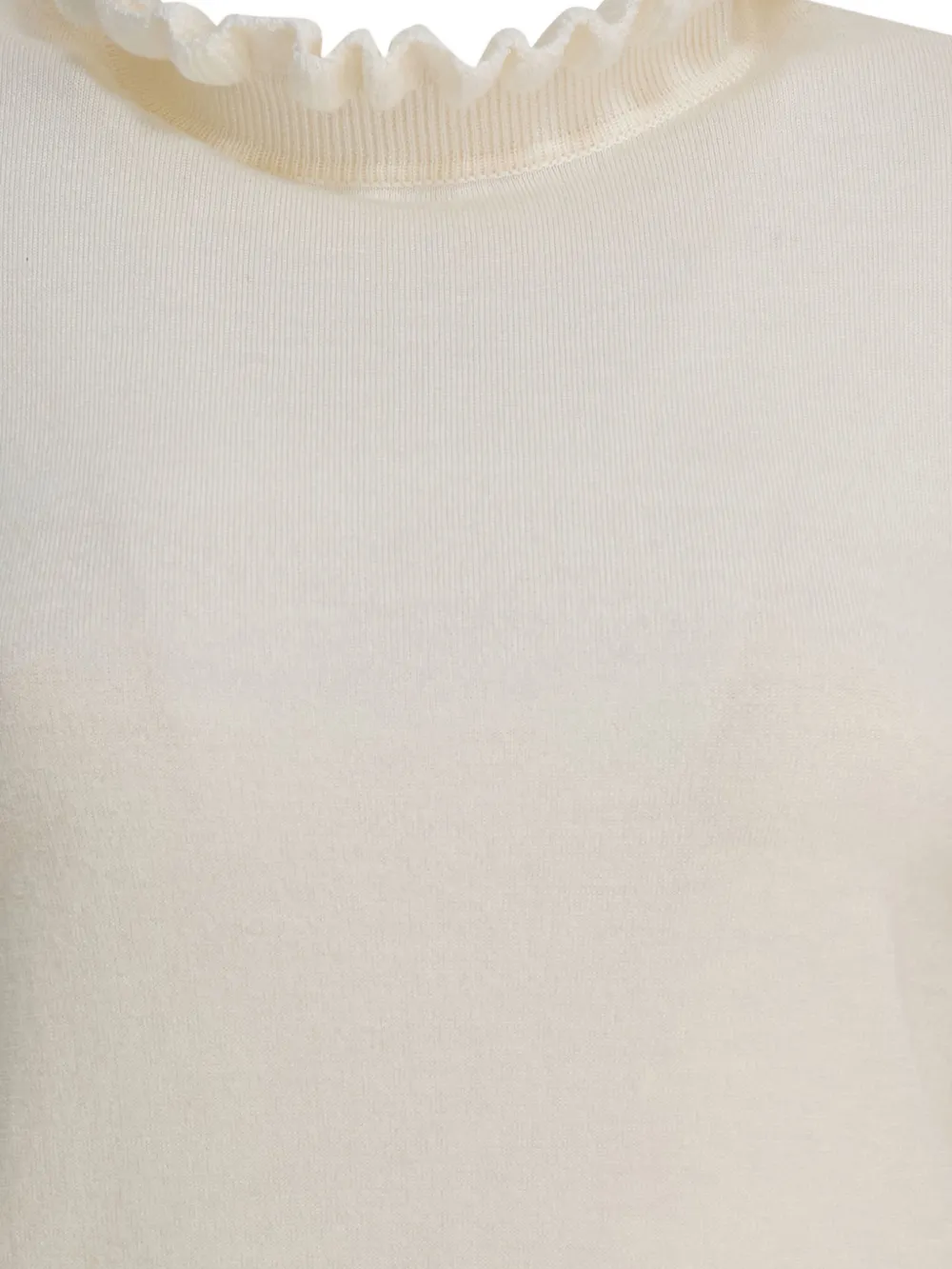 Alexander McQueen Trui met ruches Beige