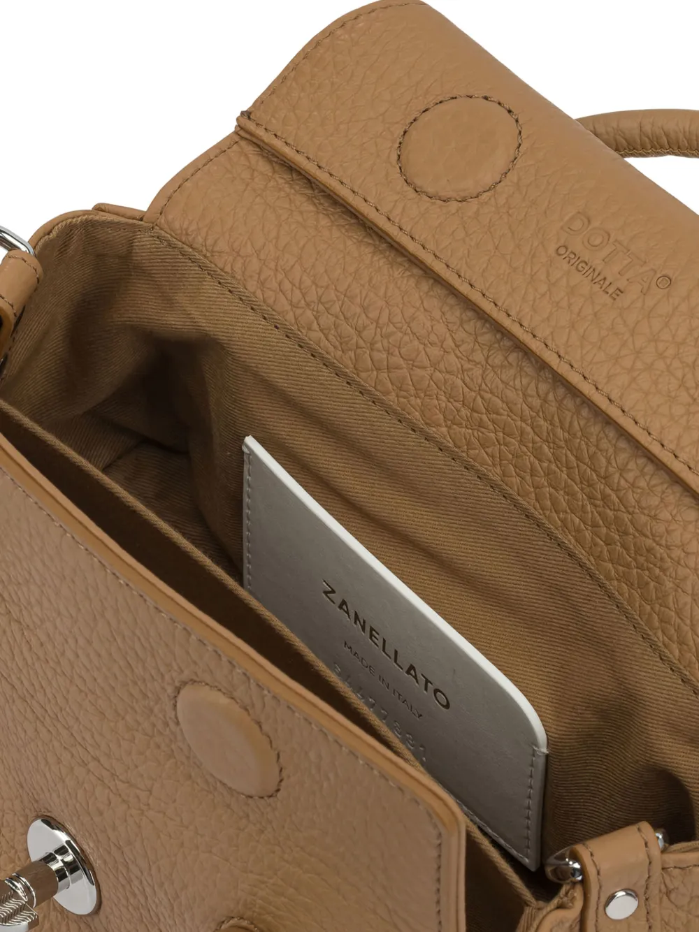Zanellato Dotta Centauro Baby Small Leather Handbag In Brown