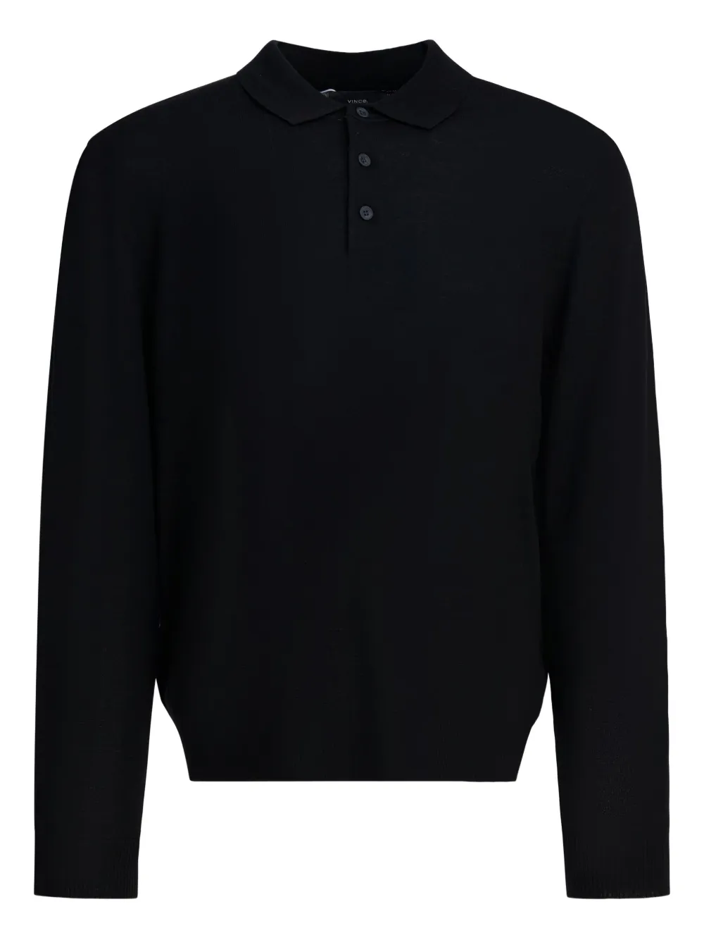 Vince buttoned polo shirt | Black | Image 1