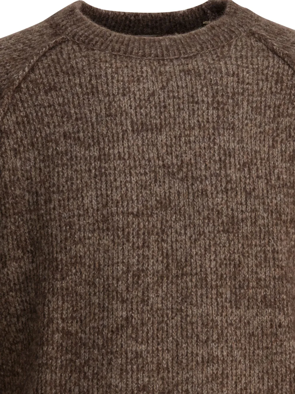 Rakkì Wool Crew Neck Sweater Knitwear Brown In Brown
