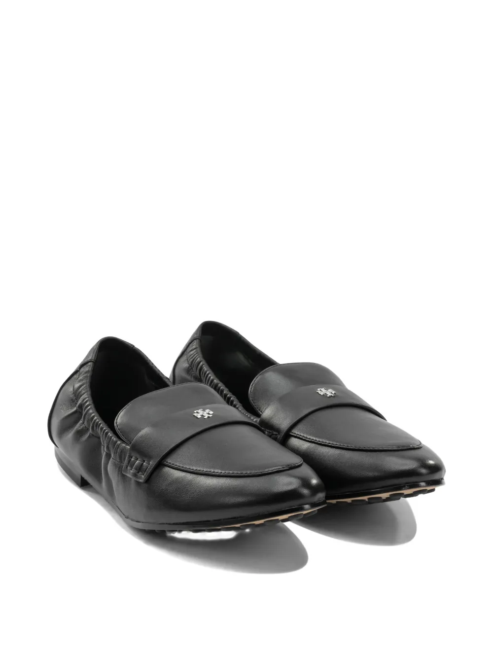 Tory Burch Loafers met gesmockt detail Zwart