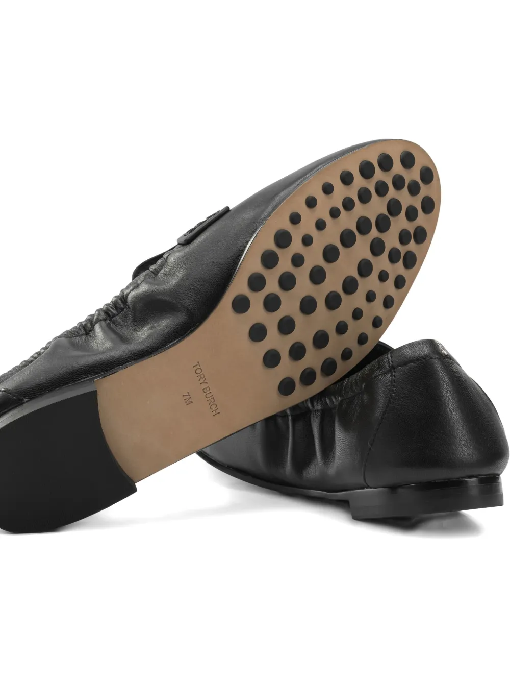 Tory Burch Loafers met gesmockt detail Zwart