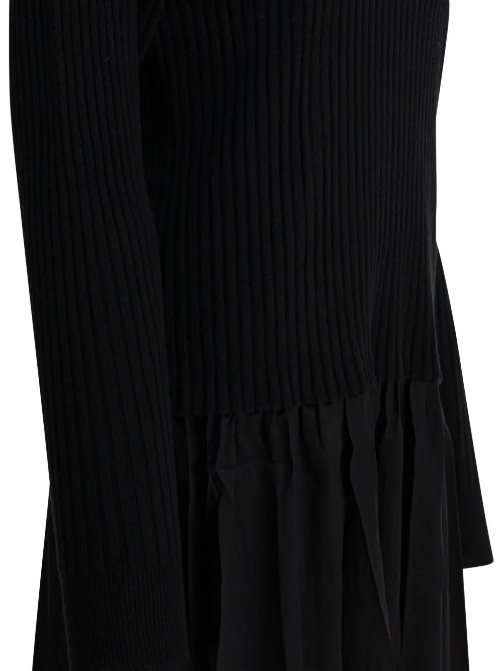 Max & Moi Reve maxi-jurk met geribbeld vlak Zwart