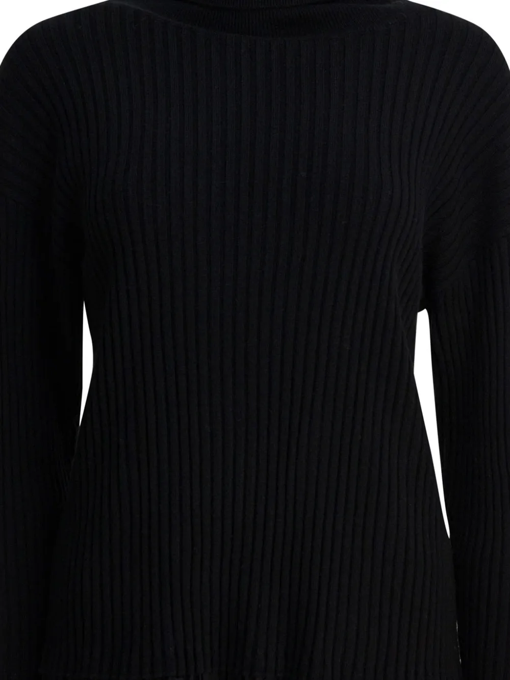 Max & Moi Reve maxi-jurk met geribbeld vlak Zwart