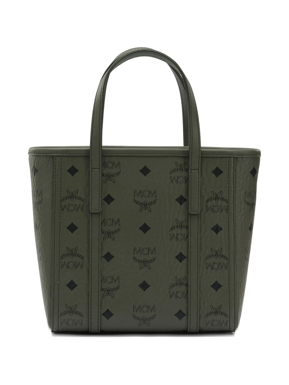 MCM logo-print tote bag - Groen