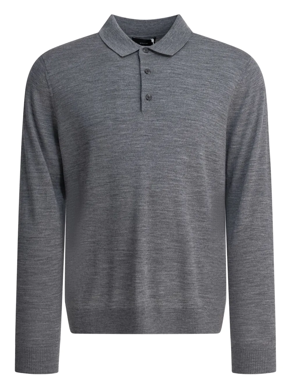 Vince merino-wool polo shirt | Grey | Image 1