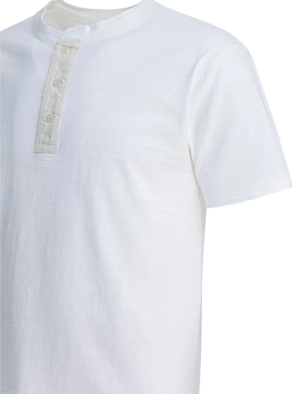  Buzz Ricksons Cotton Henley T-shirt - White 