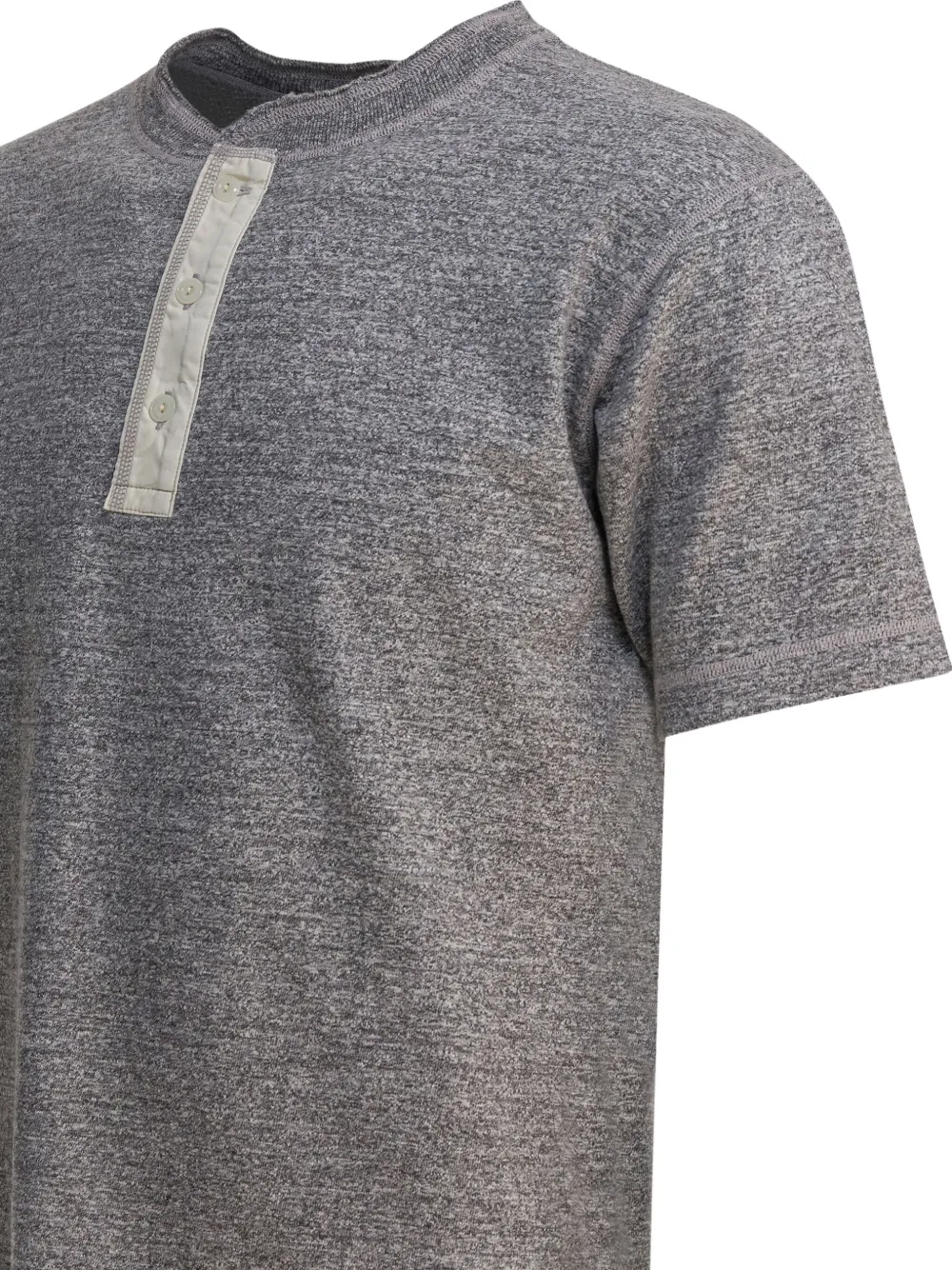  Buzz Ricksons Cotton Henley T-shirt - Grey 