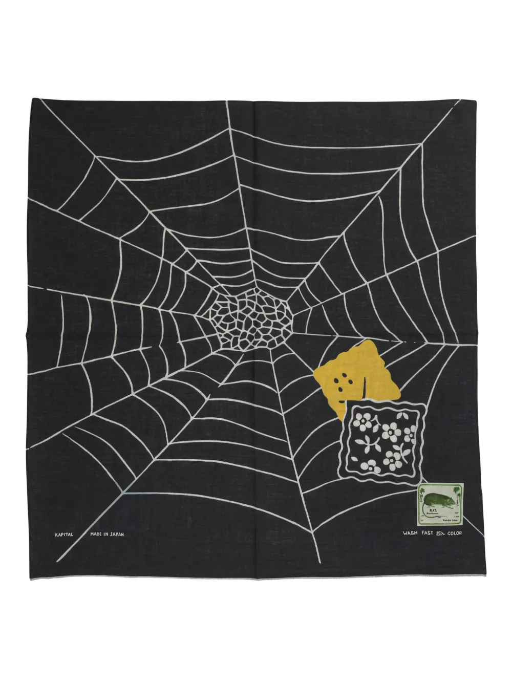 KAPITAL spiderweb graphic-print bandana | Black | Image 1