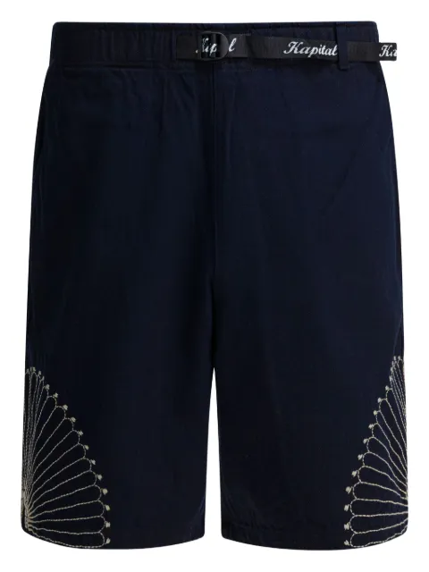 KAPITAL pantalones con diseño bordado y cinturón