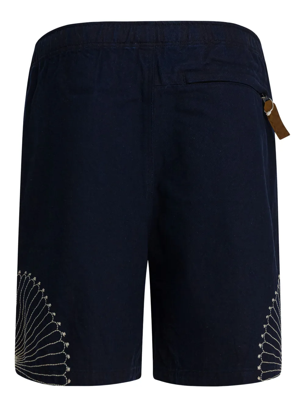 KAPITAL embroidered belted trousers - Blauw