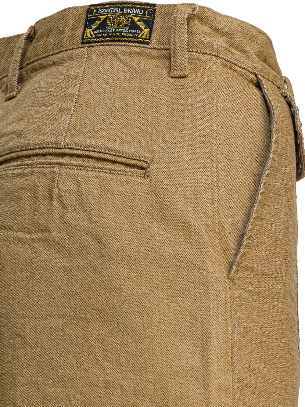  Kapital Studded Panel Shorts - Neutrals 