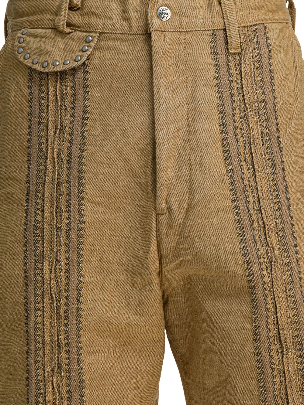 KAPITAL Shorts met studs Beige