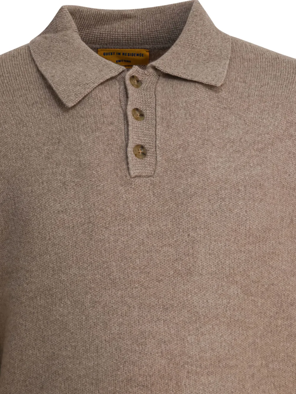 Guest In Residence Elbow-detailed Polo Shirt In Brown