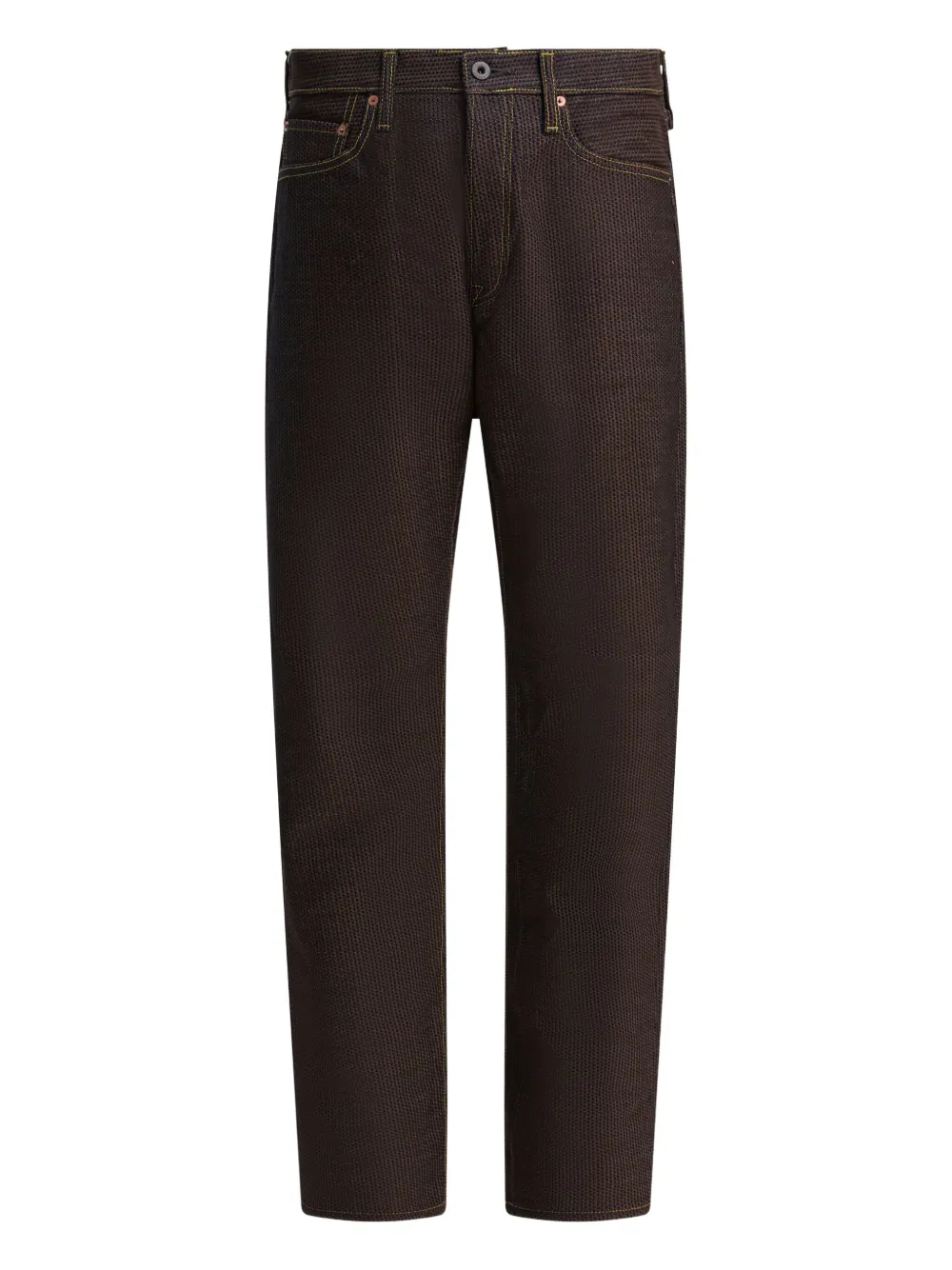 Kapital Textured-finish Jeans In Brown