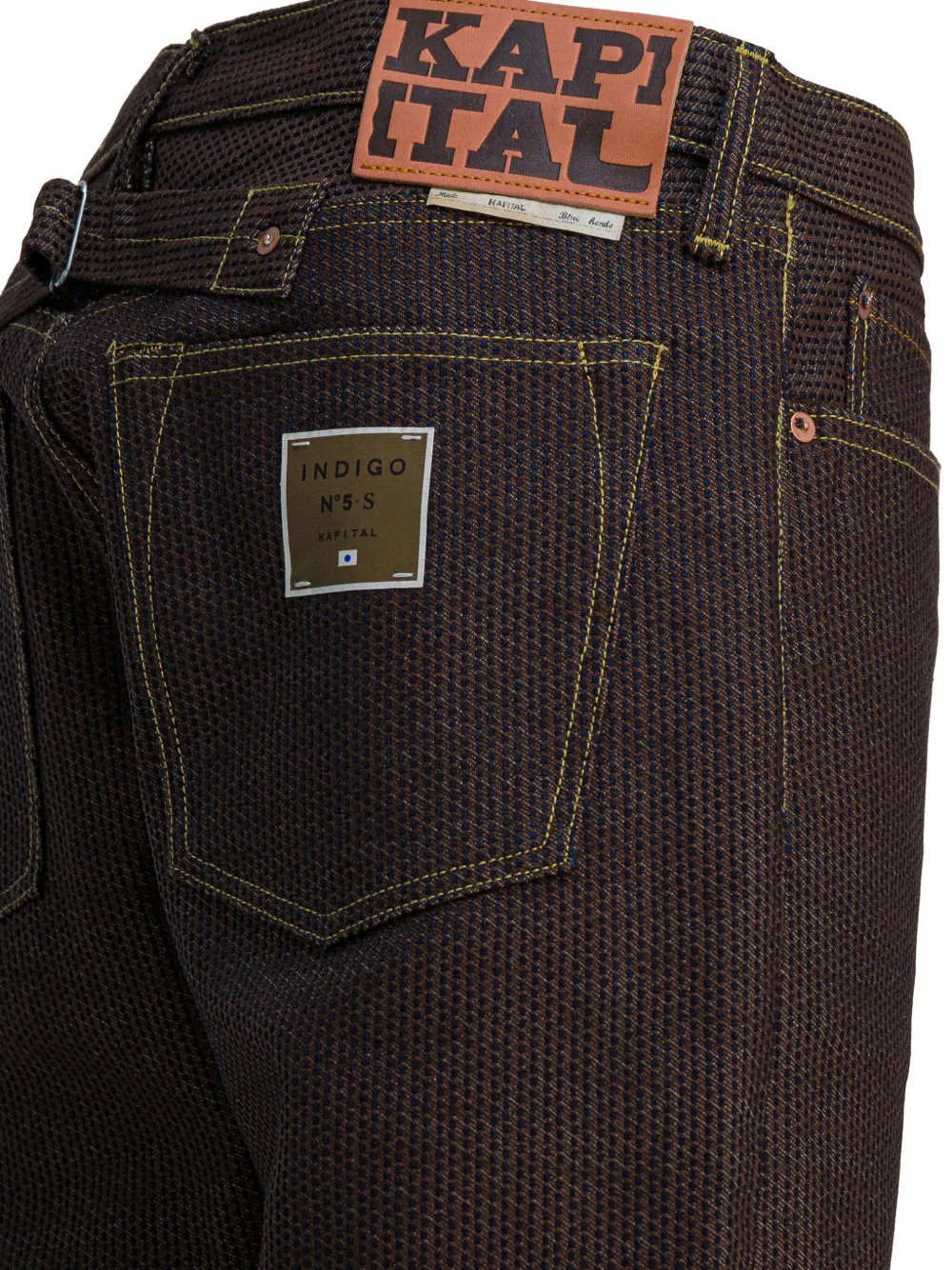 Kapital Textured-finish Jeans In Brown