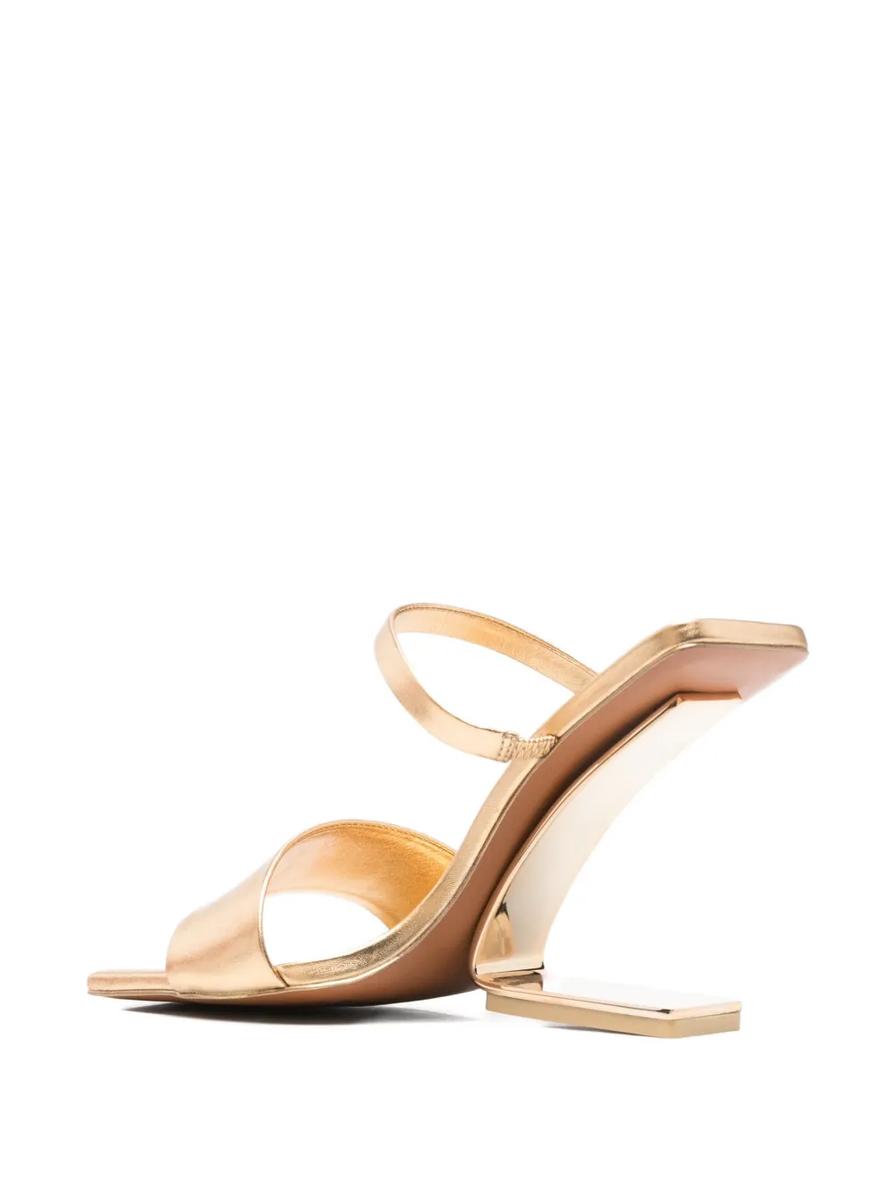 Cult Gaia 80mm Leather Heeled Sandals In Gold