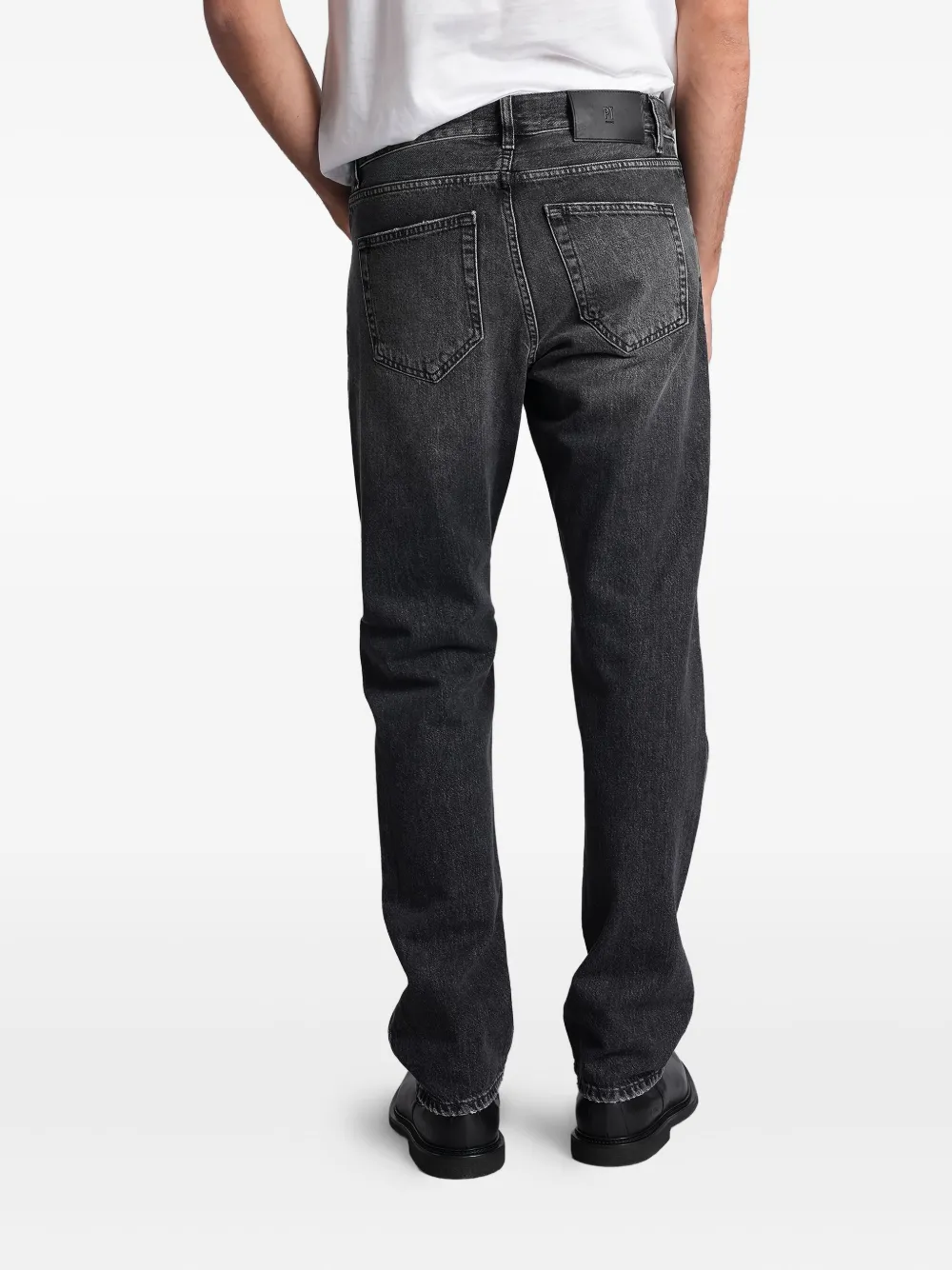 Pt Torino Logo-patch Jeans In Gray