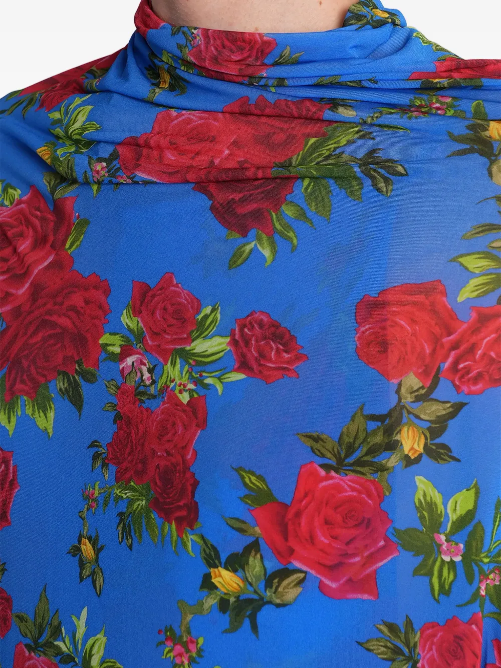 Magda Butrym Jurk met bloemenprint Blauw