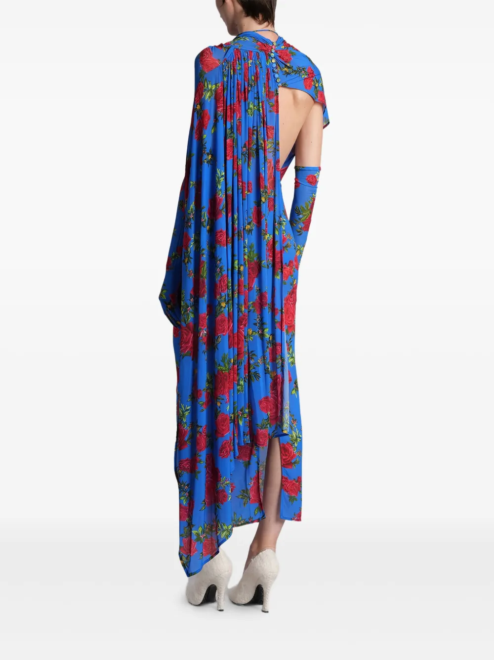 Magda Butrym Jurk met bloemenprint Blauw