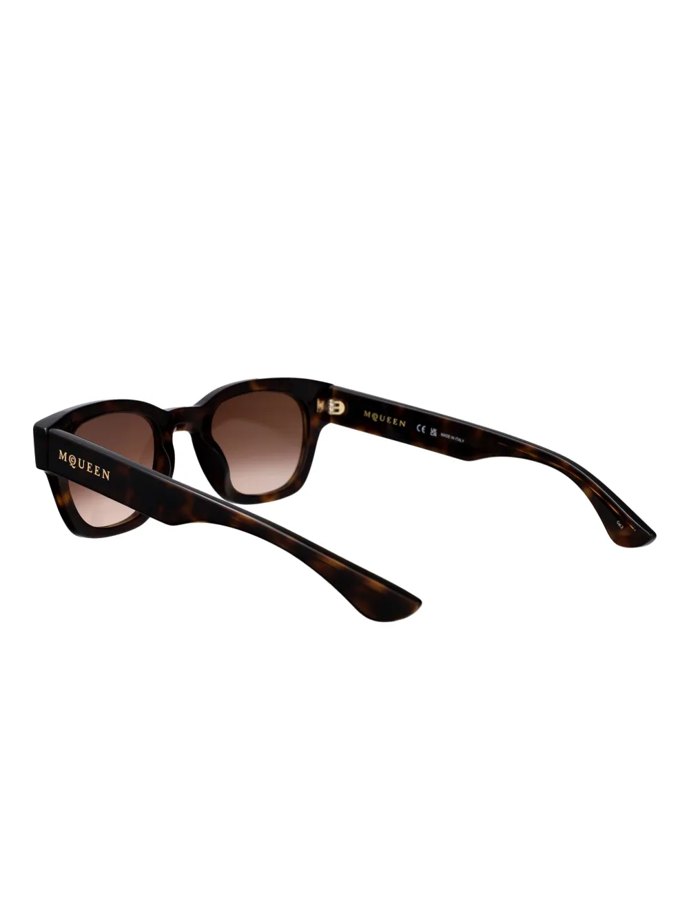 Alexander McQueen Eyewear Zonnebril met vierkant montuur Bruin
