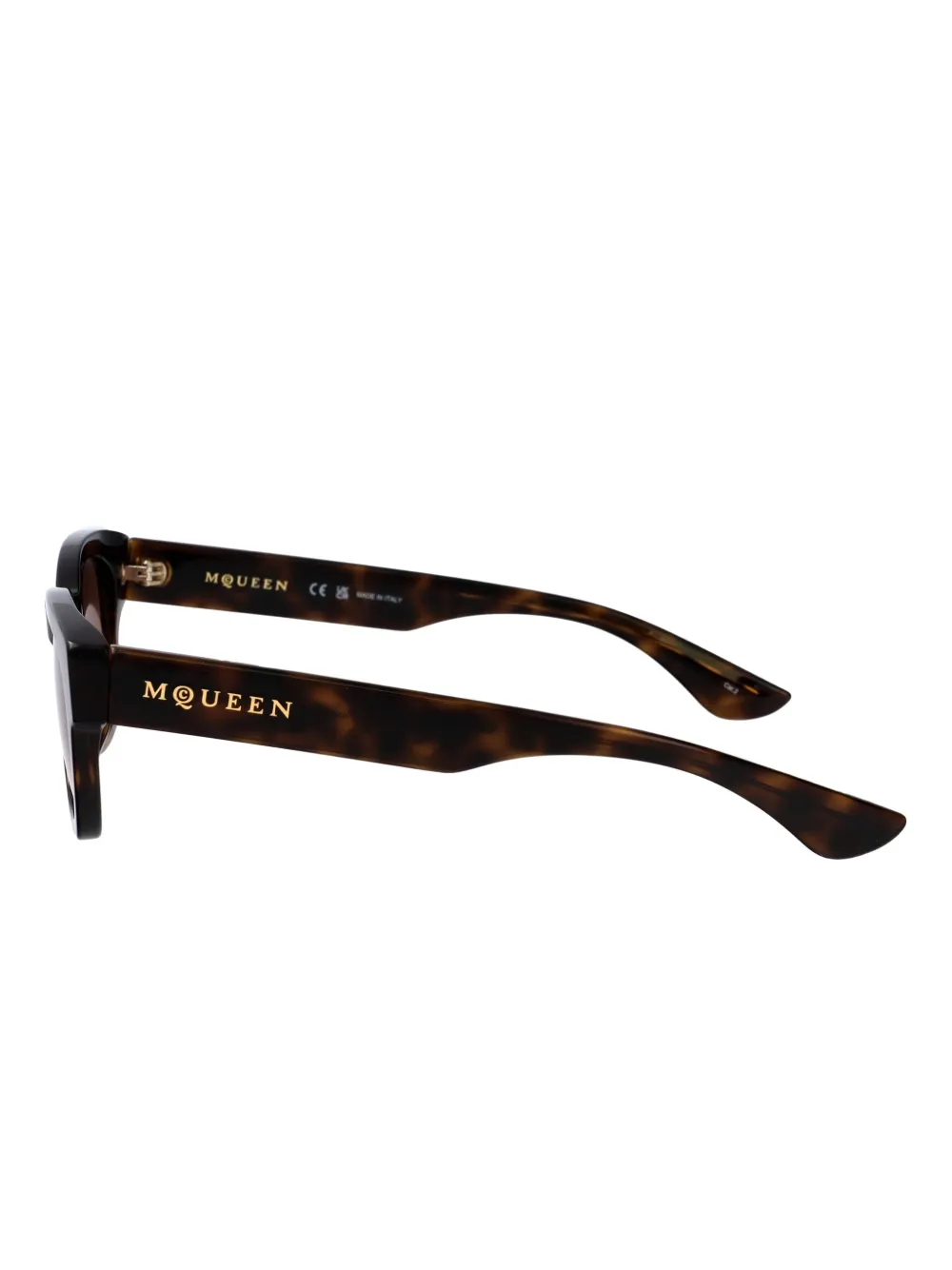 Alexander McQueen Eyewear Zonnebril met vierkant montuur Bruin