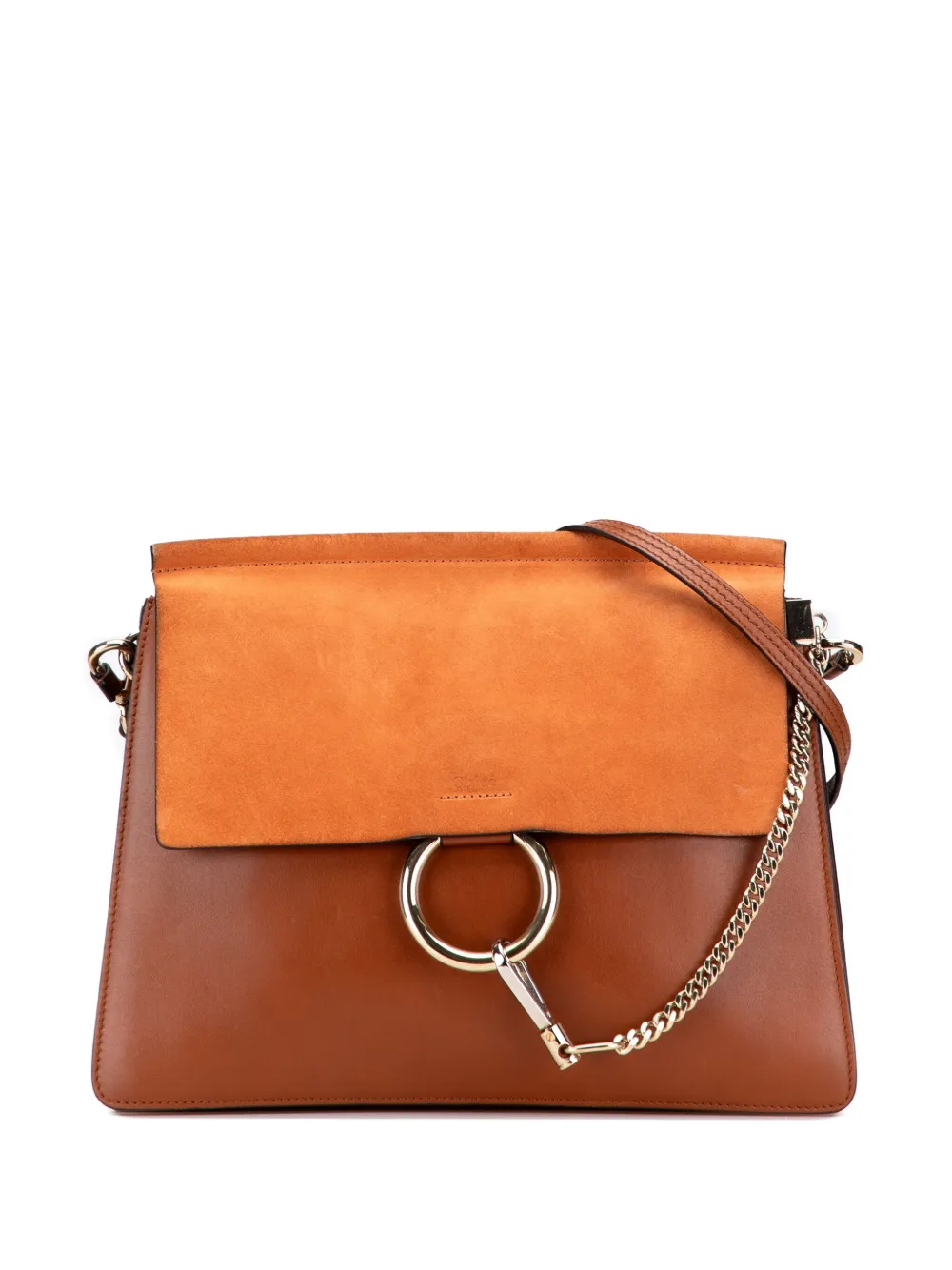 Chloé Pre-Owned 2016 Medium Calfskin and Suede Faye crossbody bag | Brown | Image 1