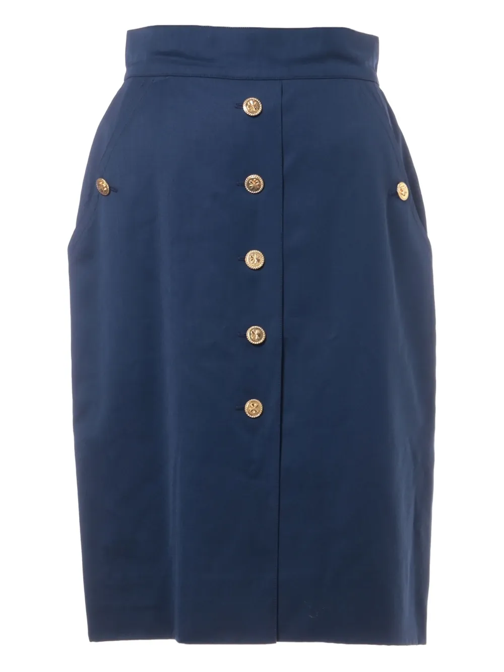 CHANEL Pre-Owned 1990s buttoned skirt suit - Blu