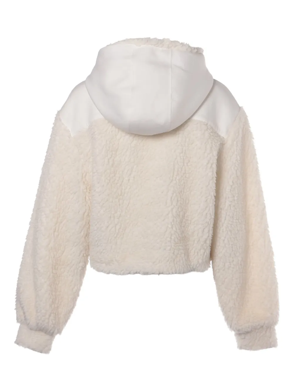 Pre-owned Prada 2022 Hooded Double-fleece Jacket In Neutral
