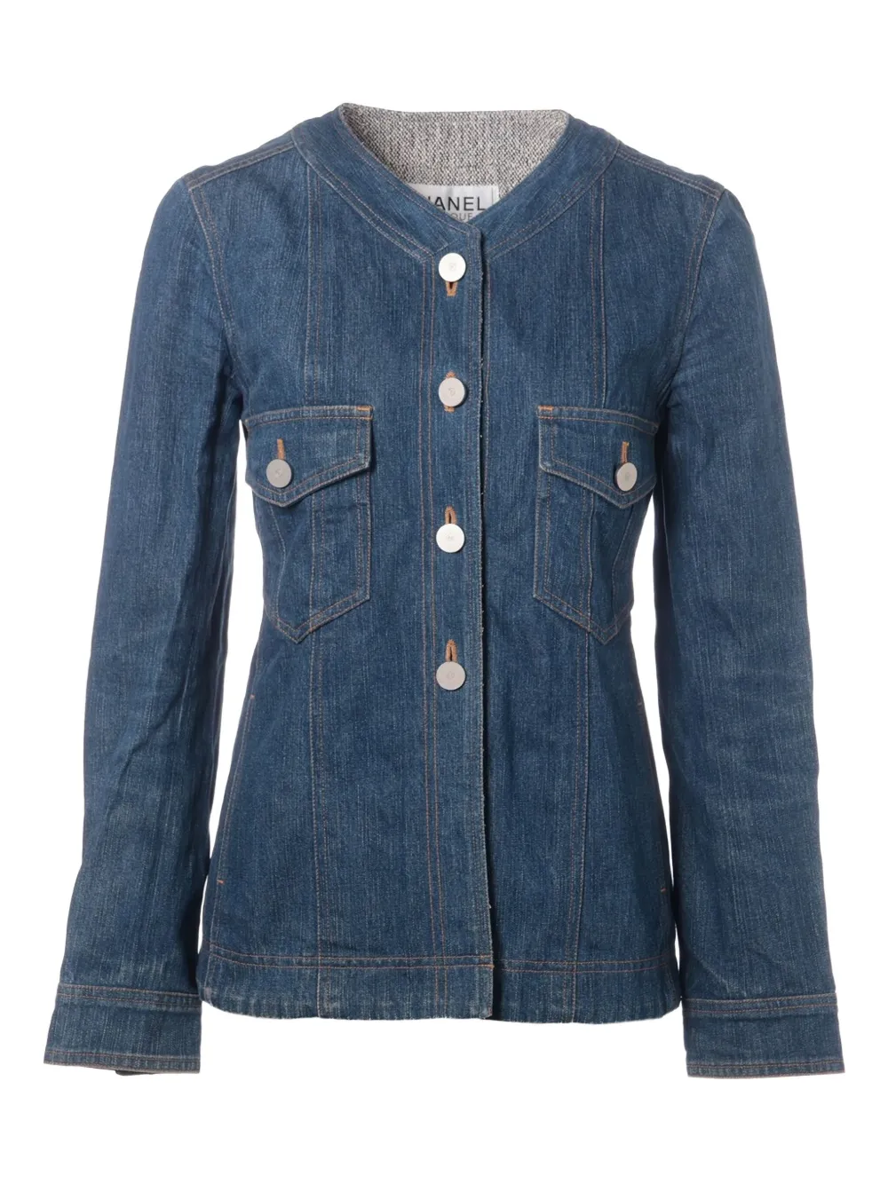 CHANEL Pre-Owned jeansjacka med knäppning från 1999 | blå | Image 1