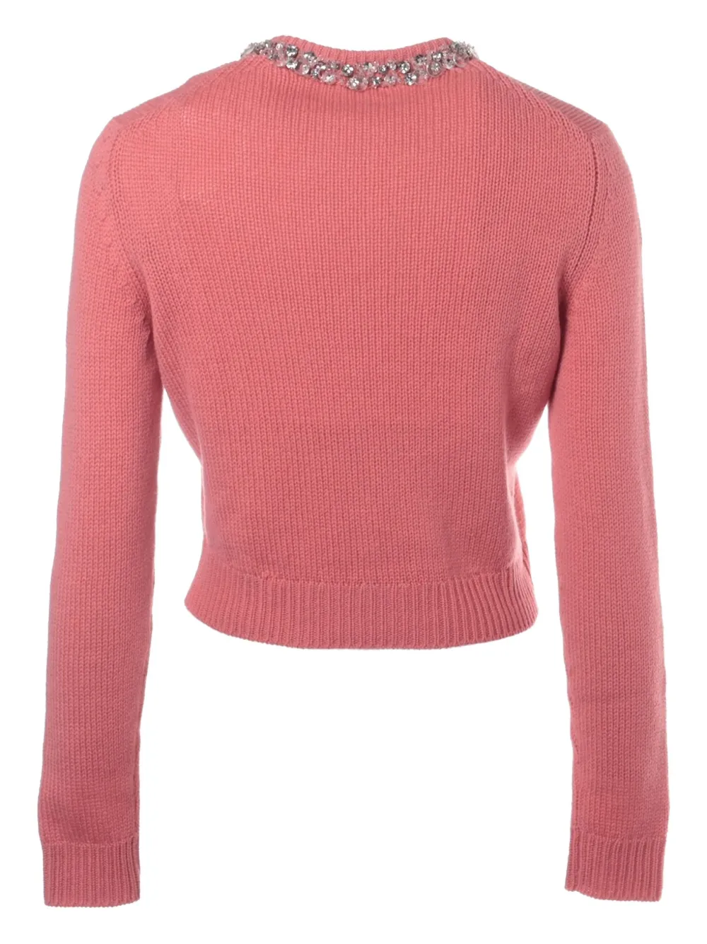 Miu Miu Pre-Owned 2015 embellished-collar cardigan | Image 2