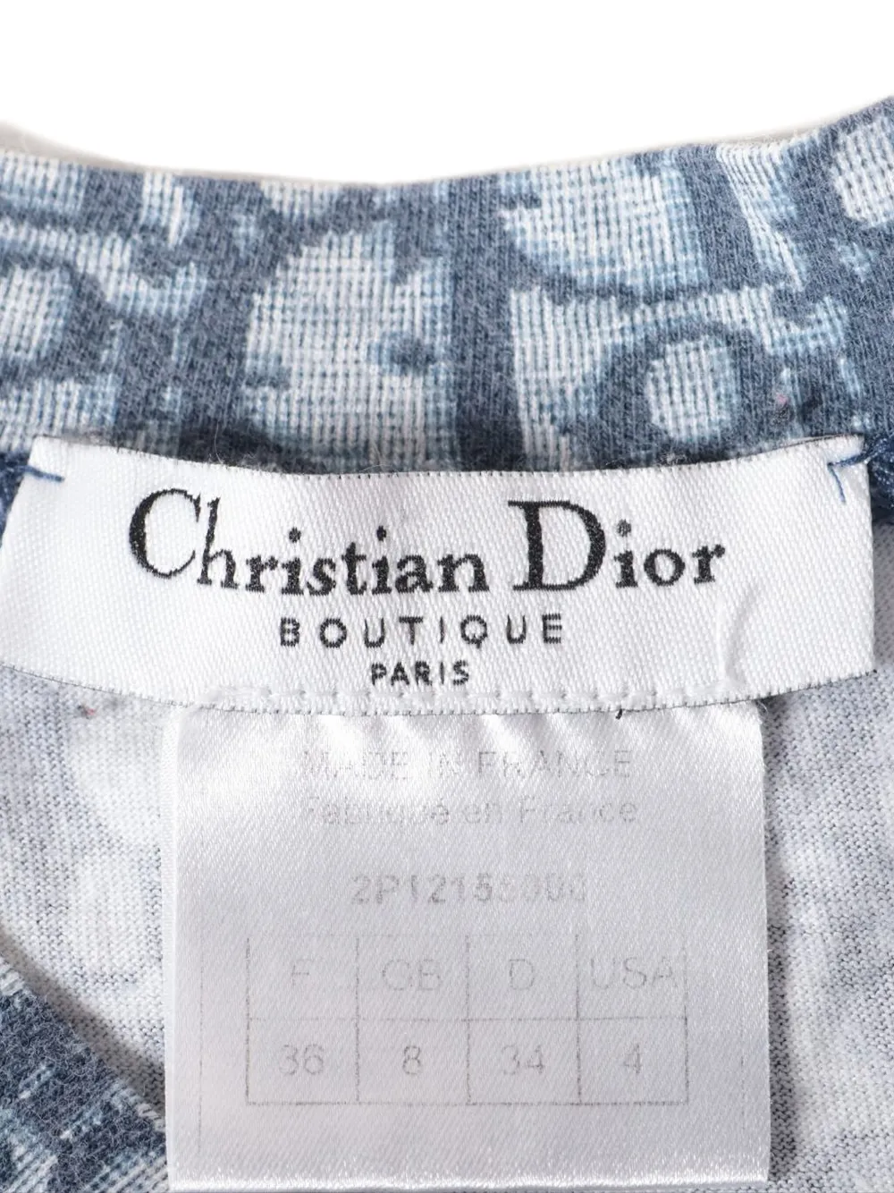 Pre-owned Dior 2002 Trotter-monogram Sleeveless Vest In Blue