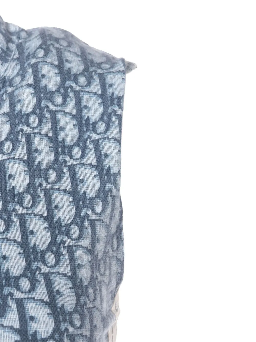 Pre-owned Dior 2002 Trotter-monogram Sleeveless Vest In Blue
