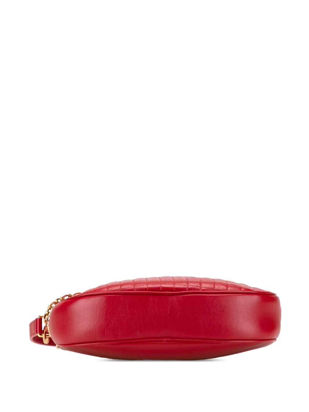 Pre-owned Celine 2019 Medium Quilted Calfskin C Charm Camera Bag Crossbody Bag In Red