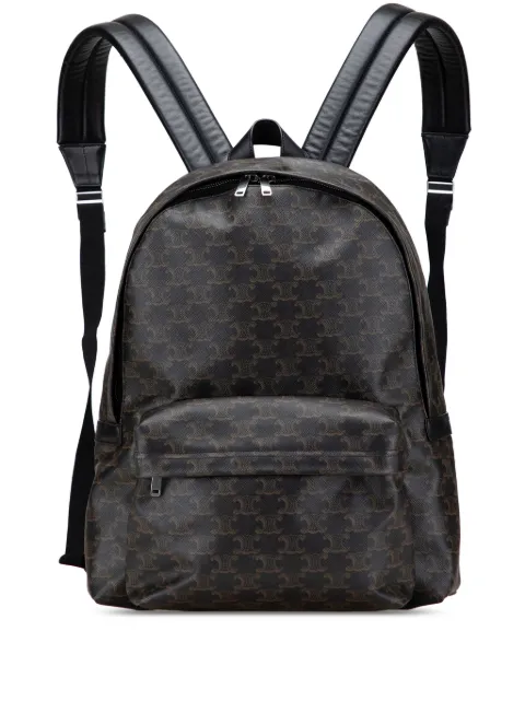 Celine Pre-Owned mochila Triomphe mediana de lona revestida 2023