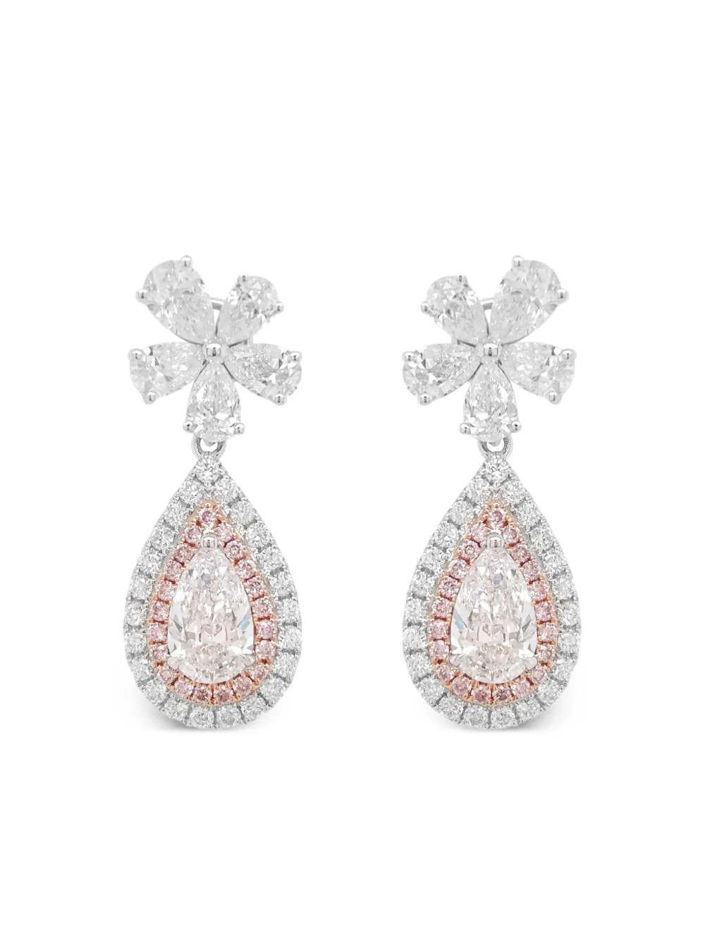 HYT Jewelry Orecchini in oro rosa e bianco 18 carati con diamanti - Argento