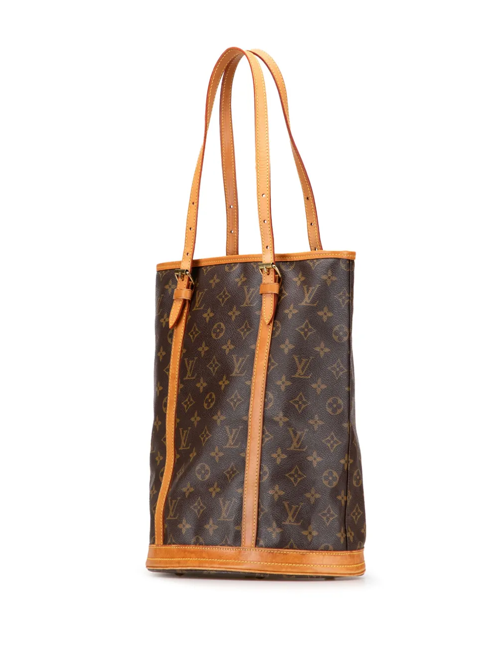 Pre-owned Louis Vuitton 2008 Monogram Gm Bucket Bag In Brown