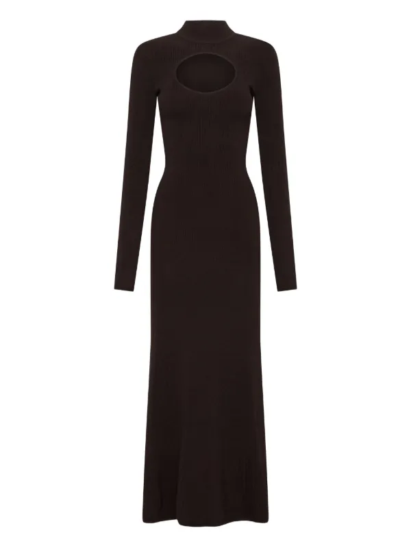 nicholas cut out dress Nicholas Skylar Twist Front Cut Out Gown, Black / 4