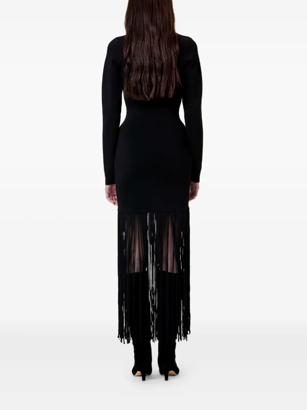 Nicholas Women's Fiorella Fringe Dress - Black - Size XS Nicholas Women's Fiorella Fringe Dress - Black - Size XS
