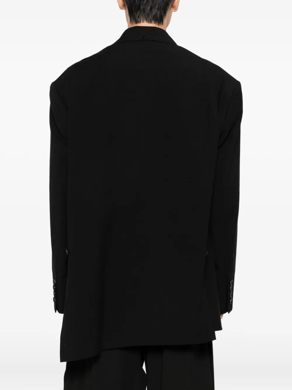 SONGZIO Oversized blazer met dubbele rij knopen Zwart