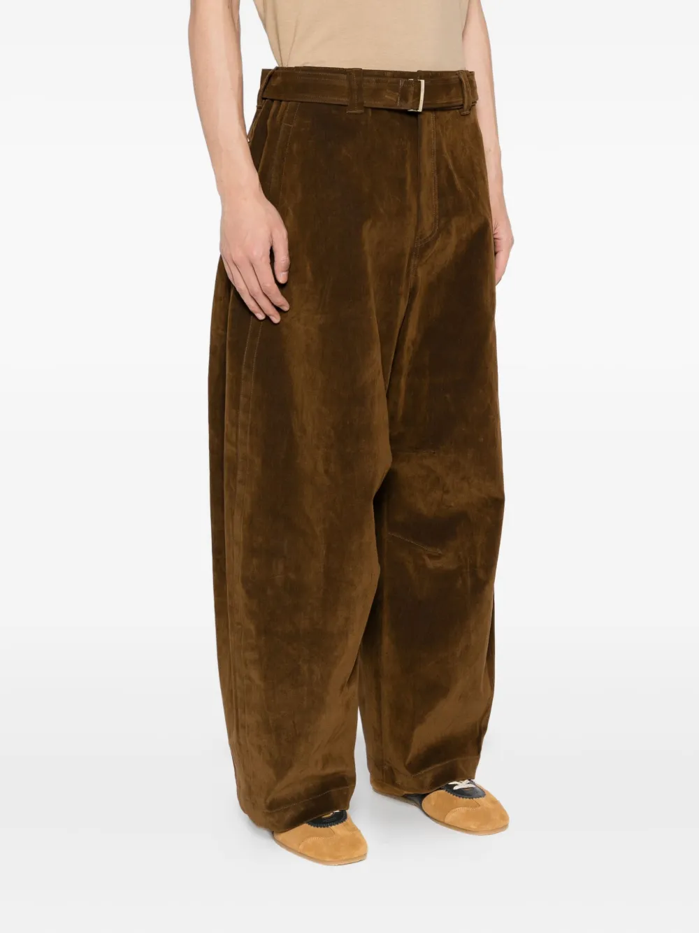 SONGZIO Fluwelen plooibroek Bruin