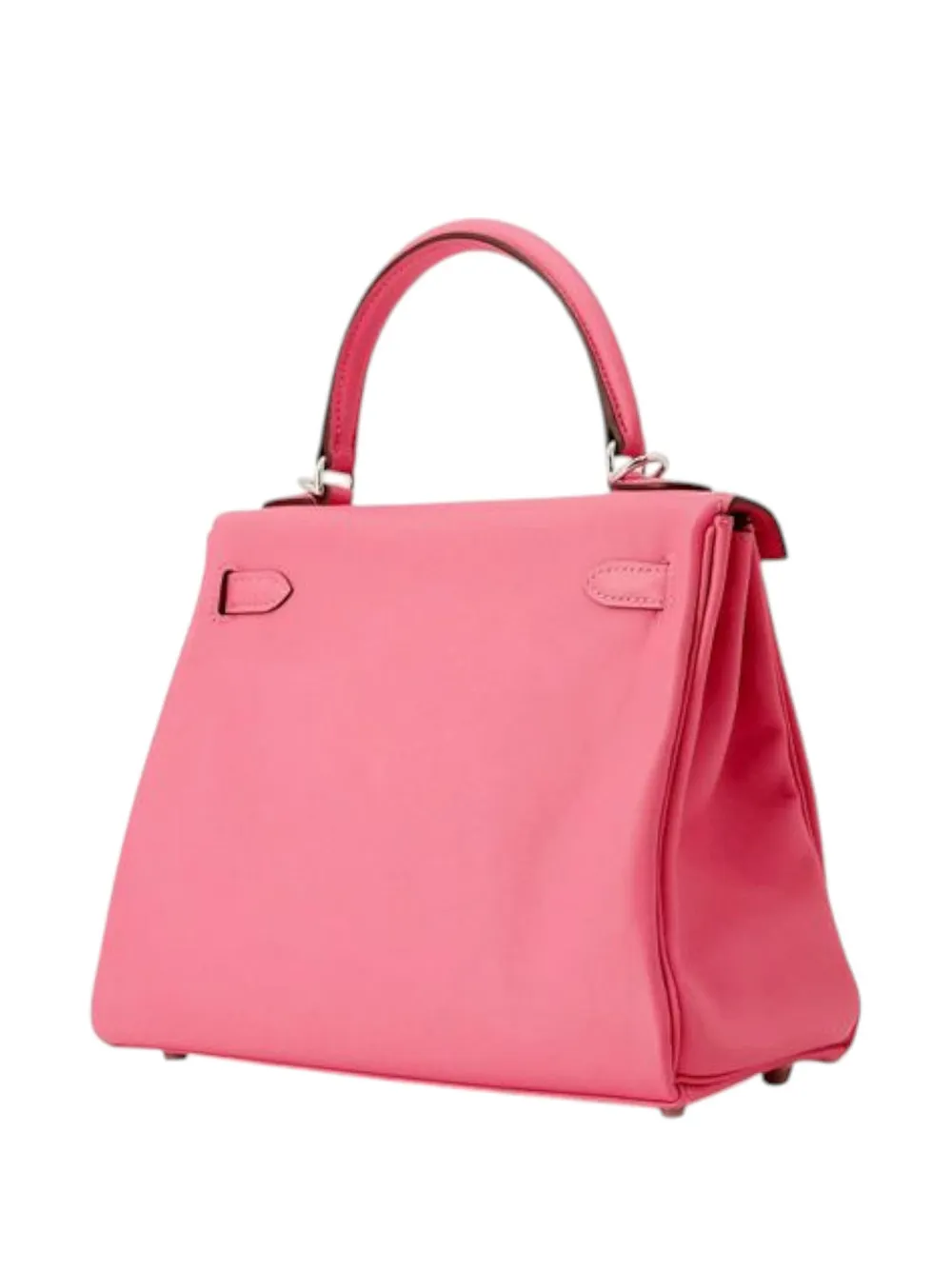 Pre-owned Hermes 2024 Swift Kelly Ii Retourne 25 Satchel In Pink