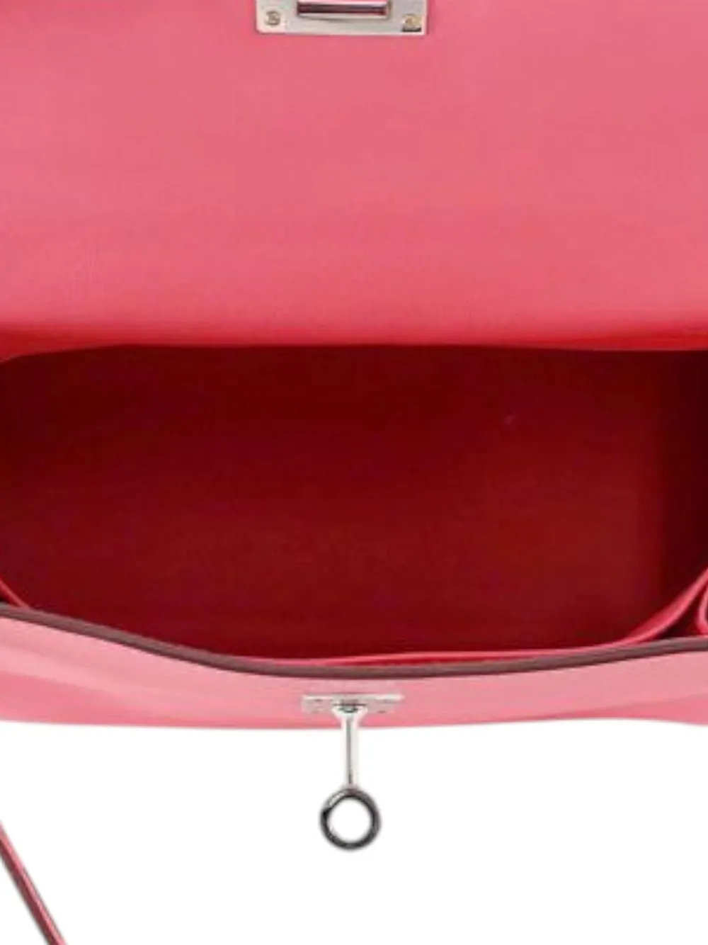 Pre-owned Hermes 2024 Swift Kelly Ii Retourne 25 Satchel In Pink