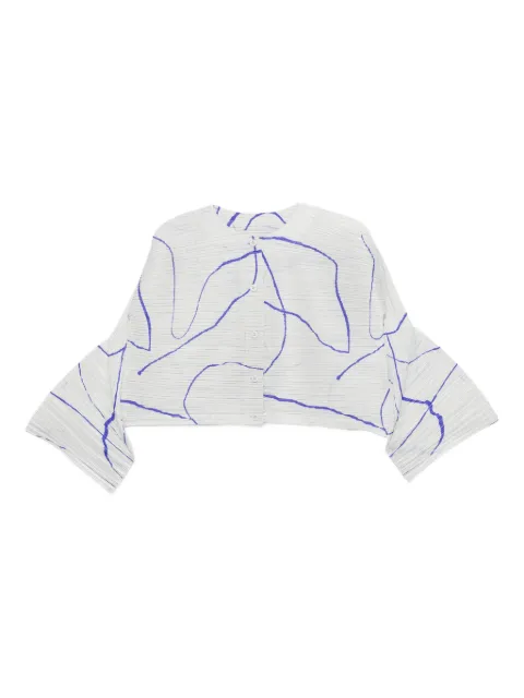 Pleats Please Issey Miyake abstract-pattern top