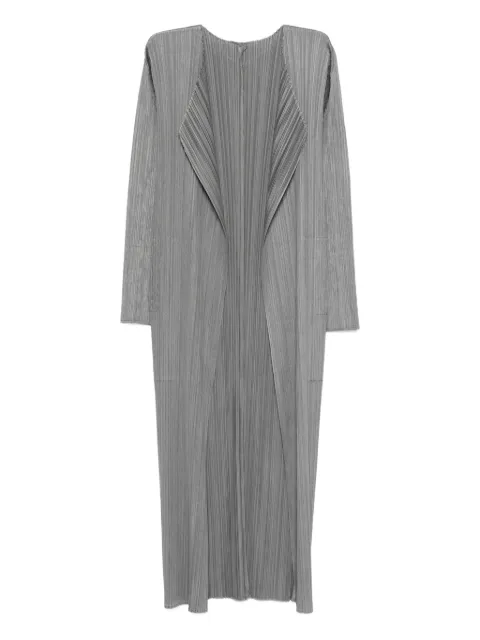 Pleats Please Issey Miyake open-front pleated coat